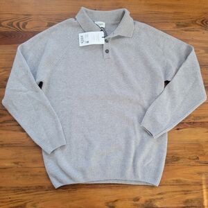 Octobre Moreno Wool Sweater Gray Size XL NWT Academia Preppy